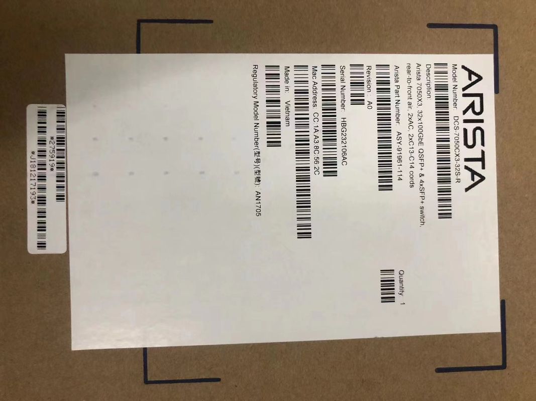 Arista DCS-7050CX3-32S 32x QSFP100 2x SFP+ All Optical Port 10/25/40/50/100G